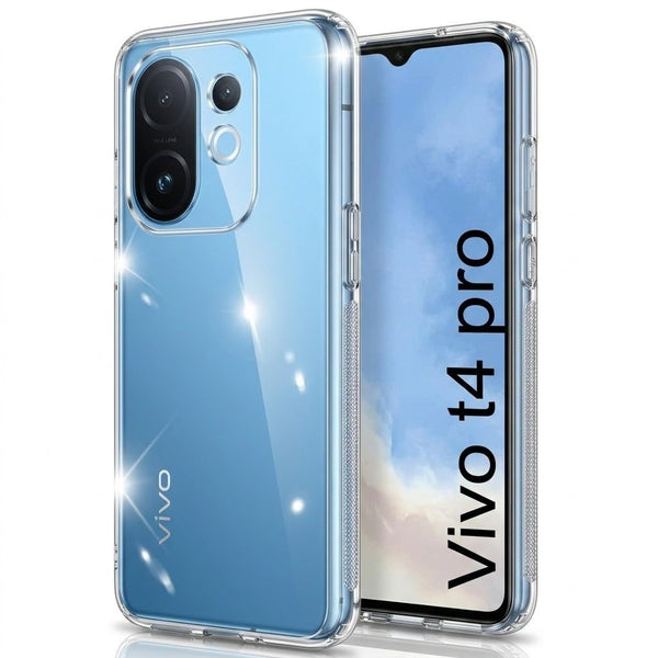 Mobielectro Clear Transparent Shockproof Scratch Resistant Protective Phone Case for Vivo T4 Pro 5G