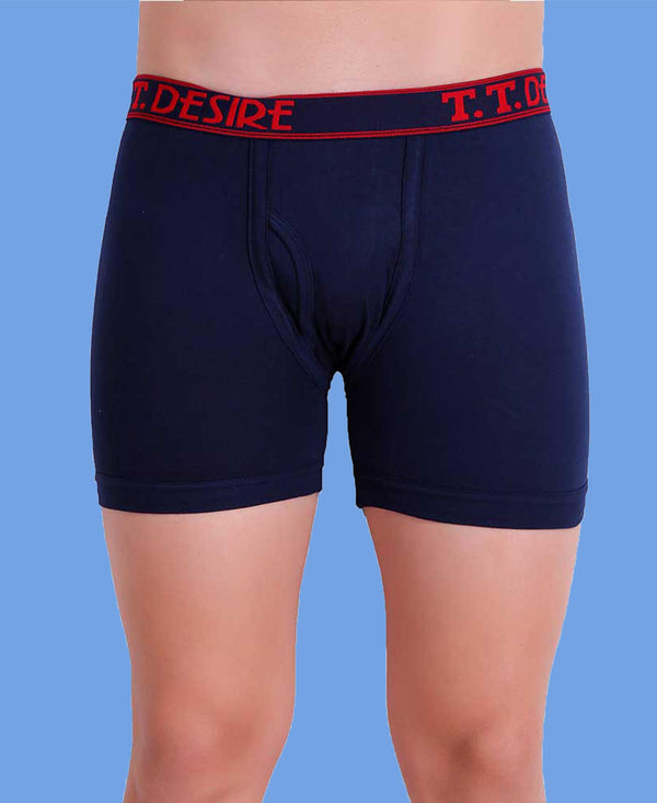 T.T. Men Desire Fine Long Trunk Pack Of 2 (Olive - Navy)
