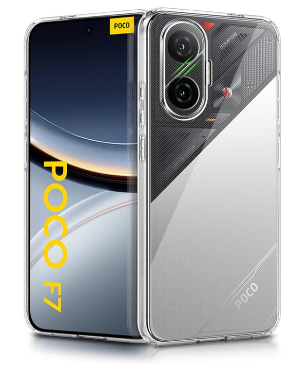 Mobielectro Clear Transparent Shockproof Scratch Resistant Protective Phone Case for POCO F7 5G