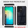 Mobielectro Camera Bump Protection | Slim Stylish 360 Protection Design |Crystal Clear | Shockproof Eagle Back Cover for Samsung A06 - Black