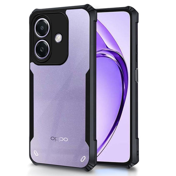 Mobielectro Camera Bump Protection | Slim Stylish 360 Protection Design |Crystal Clear | Shockproof Eagle Back Cover for Oppo A3 5G | Oppo A3X 5G\4G - Black