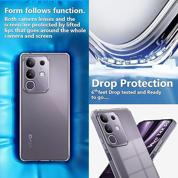 Mobielectro Soft Silicon Transparent |Scratch Resistant Clear Case for IQOO Z10X 5G