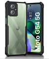 Mobielectro Camera Bump Protection | Slim Stylish 360 Protection Design |Crystal Clear | Shockproof Eagle Back Cover for Moto G54 - Black