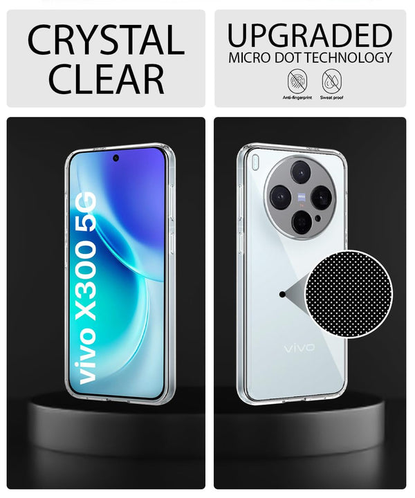 Mobielectro Clear Transparent Shockproof Scratch Resistant Protective Phone Case for Vivo X300