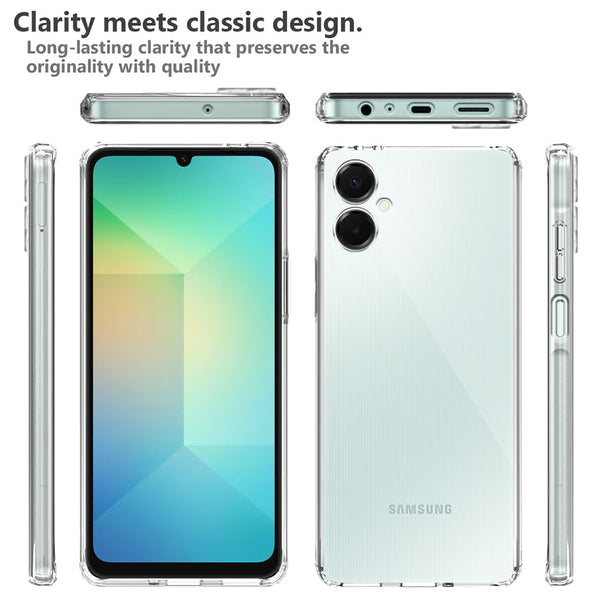 Mobielectro Clear Transparent Shockproof Scratch Resistant Protective Phone Case for Samsung A06 5G