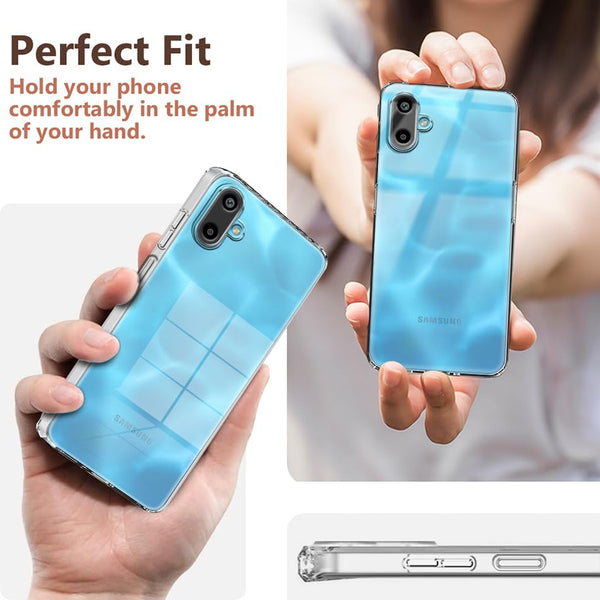 Mobielectro Soft Silicon Transparent |Scratch Resistant Clear Case for Samsung M06 5G