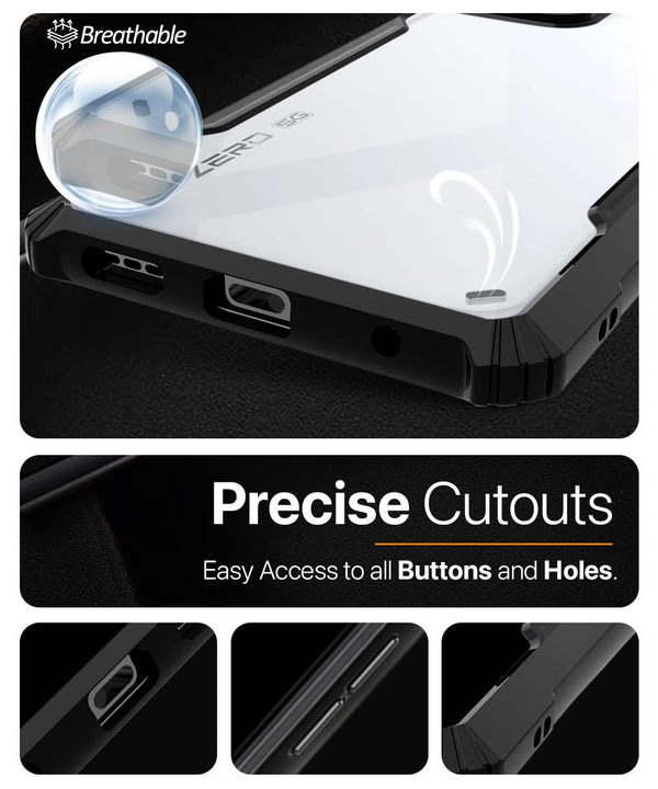 Mobielectro Camera Bump Protection | Slim Stylish 360 Protection Design |Crystal Clear | Shockproof Eagle Back Cover for Infinix ZERO 5G 2023 - Black