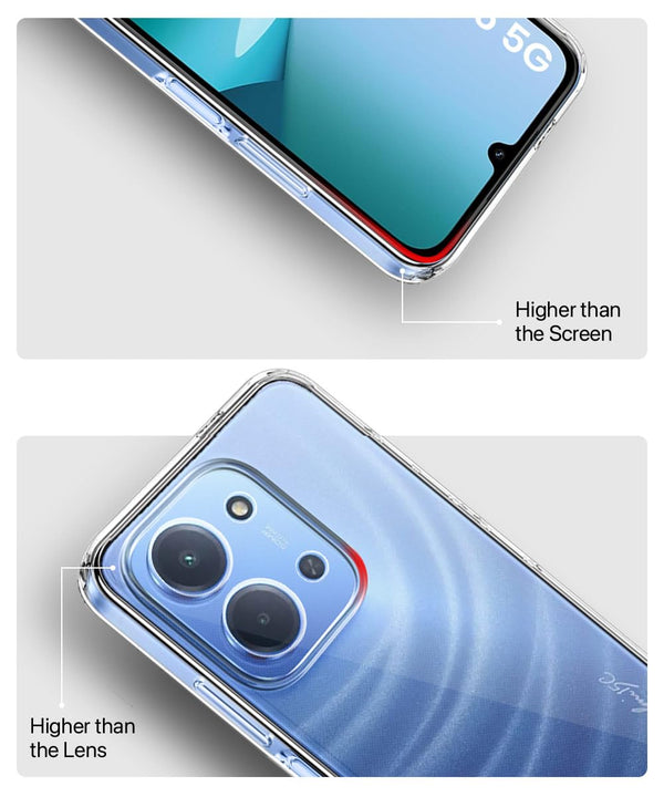 Mobielectro Clear Transparent Shockproof Scratch Resistant Protective Phone Case for Redmi 15C 5G