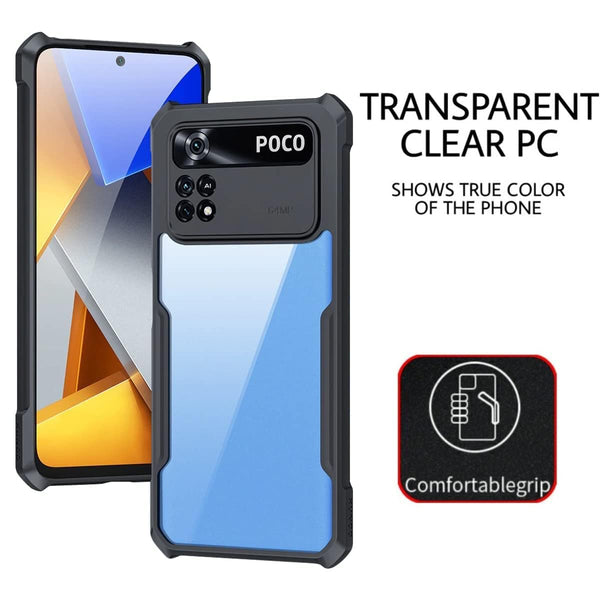 Mobielectro Camera Bump Protection | Slim Stylish 360 Protection Design |Crystal Clear | Shockproof Eagle Back Cover for Mi POCO X4 Pro 5G - Black