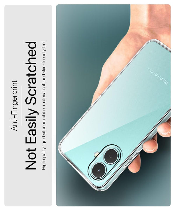 Mobielectro Clear Transparent Shockproof Scratch Resistant Protective Phone Case for Tecno Spark Go 2 5G