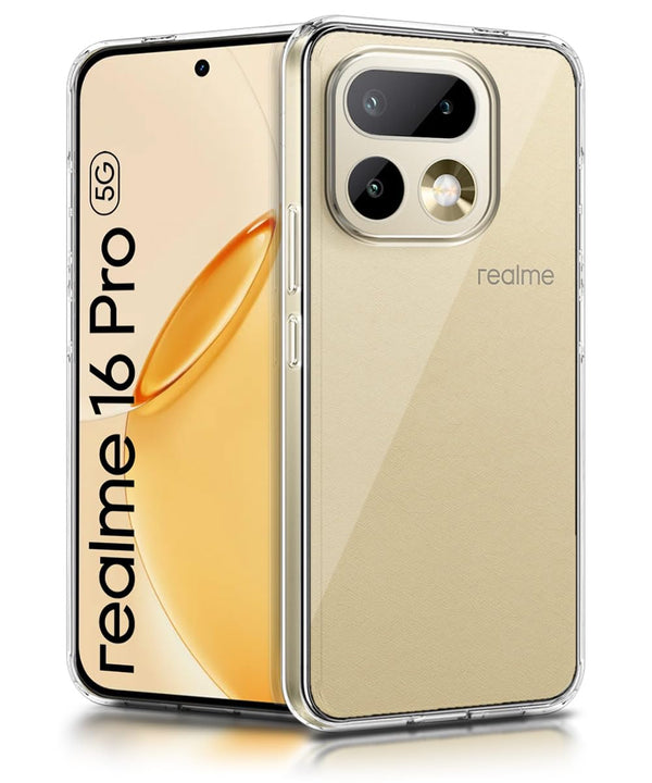 Mobielectro Clear Transparent Shockproof Scratch Resistant Protective Phone Case for Realme 16 Pro