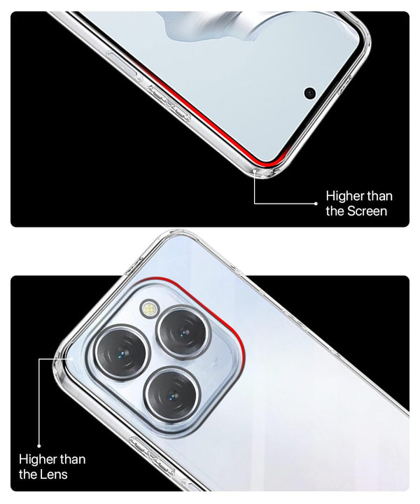 Mobielectro Clear Transparent Shockproof Scratch Resistant Protective Phone Case for Tecno Spark 20 Pro