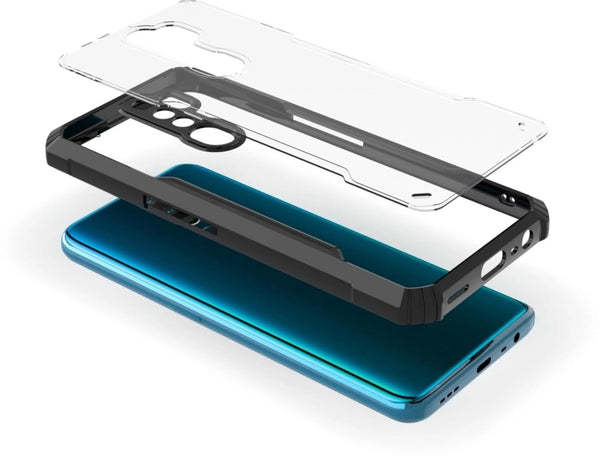 Mobielectro Camera Bump Protection | Slim Stylish 360 Protection Design |Crystal Clear | Shockproof Eagle Back Cover for Oppo A5 2020|Oppo A9 2020 - Black