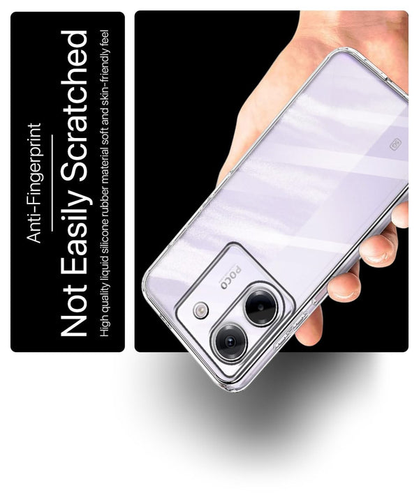 Mobielectro Soft Silicon Transparent |Scratch Resistant Clear Case for POCO M7 Pro 5G
