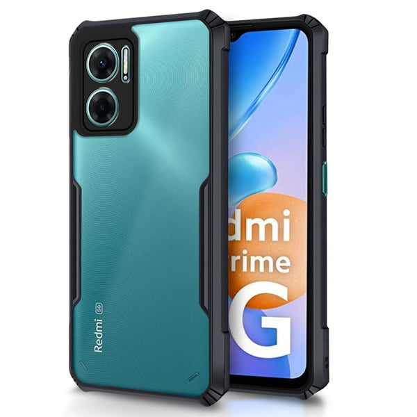 Mobielectro Camera Bump Protection | Slim Stylish 360 Protection Design |Crystal Clear | Shockproof Eagle Back Cover for RedMi 11 Prime 5G - Black