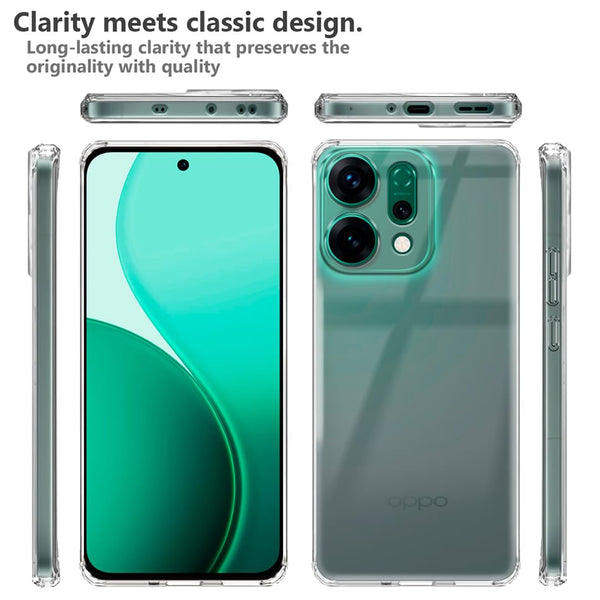 Mobielectro Soft Silicon Transparent |Scratch Resistant Clear Case for Oppo Reno 14 5G