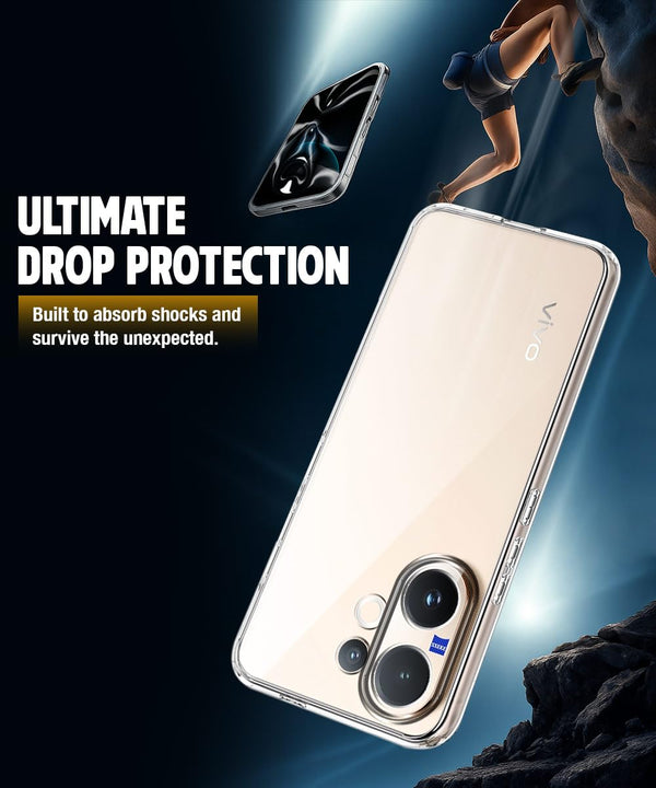 Mobielectro Clear Transparent Shockproof Scratch Resistant Protective Phone Case for Vivo T4 Pro 5G