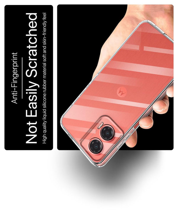 Mobielectro Soft Silicon Transparent |Scratch Resistant Clear Case for Moto G35 5G