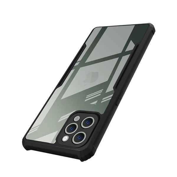 Mobielectro Camera Bump Protection | Slim Stylish 360 Protection Design |Crystal Clear | Shockproof Eagle Back Cover for iPhone 11 Pro Max - Black