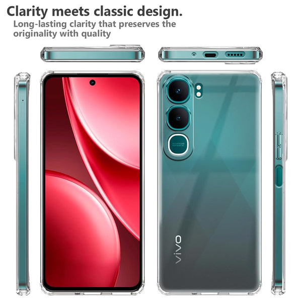 Mobielectro Clear Transparent Shockproof Scratch Resistant Protective Phone Case for Vivo Y31 5G