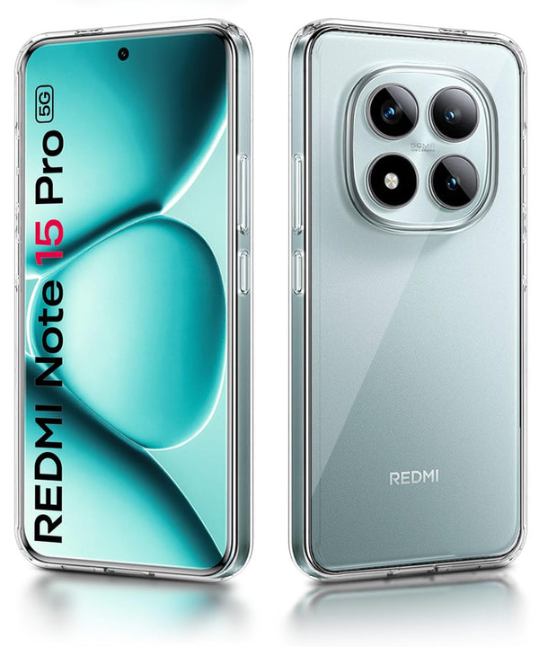 Mobielectro Clear Transparent Shockproof Scratch Resistant Protective Phone Case for Redmi Note 15 Pro