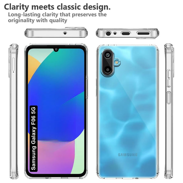 Mobielectro Soft Silicon Transparent |Scratch Resistant Clear Case for Samsung M06 5G