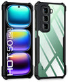 Mobielectro Camera Bump Protection | Slim Stylish 360 Protection Design |Crystal Clear | Shockproof Eagle Back Cover for Infinix Hot 50 5G - Black