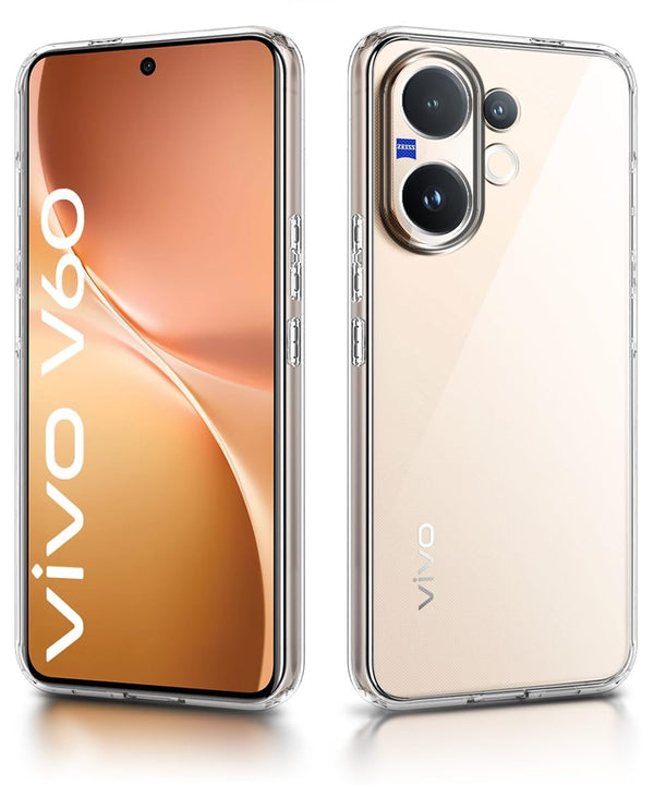 Mobielectro Soft Silicon Transparent |Scratch Resistant Clear Case for Vivo V60 5G