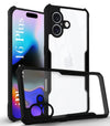 Mobielectro Camera Bump Protection | Slim Stylish 360 Protection Design |Crystal Clear | Shockproof Eagle Back Cover for iPhone 16 Plus- Black