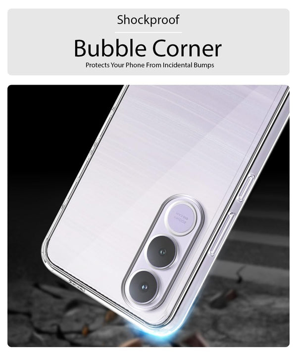 Mobielectro Clear Transparent Shockproof Scratch Resistant Protective Phone Case for Vivo V70 FE 5G