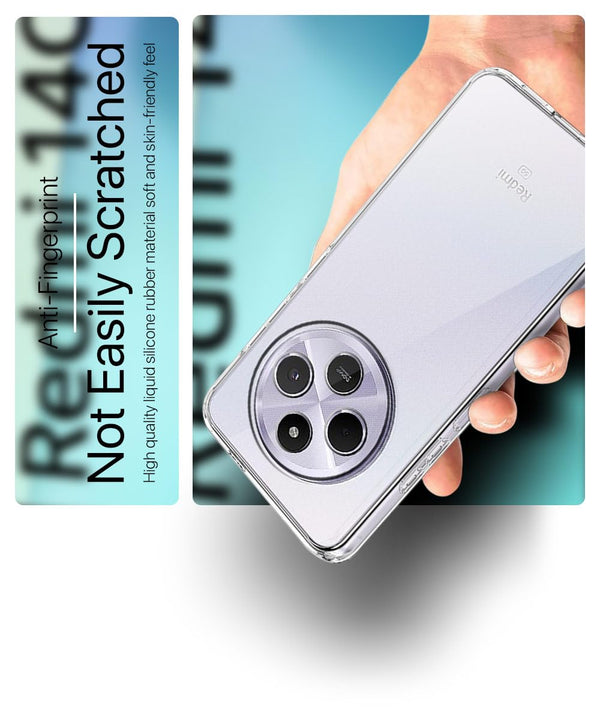 Mobielectro Soft Silicon Transparent |Scratch Resistant Clear Case for Redmi A4|14C 5G