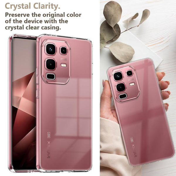 Mobielectro Clear Transparent Shockproof Scratch Resistant Protective Phone Case for Infinix Note 50s 5G