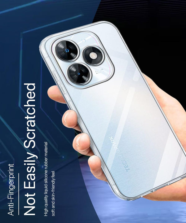 Mobielectro Clear Transparent Shockproof Scratch Resistant Protective Phone Case for Tecno Spark Go 2024