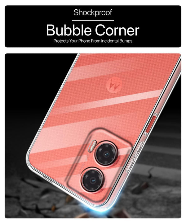 Mobielectro Soft Silicon Transparent |Scratch Resistant Clear Case for Moto G35 5G