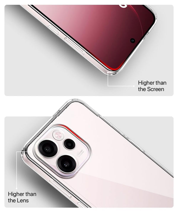 Mobielectro Clear Transparent Shockproof Scratch Resistant Protective Phone Case for Oppo Reno 15C 5G