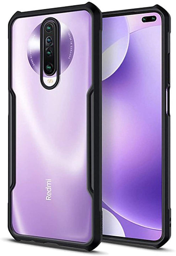 Mobielectro Camera Bump Protection | Slim Stylish 360 Protection Design |Crystal Clear | Shockproof Eagle Back Cover for Mi POCO X2- Black