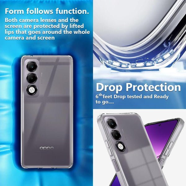 Mobielectro Soft Silicon Transparent |Scratch Resistant Clear Case for Oppo K13X 5G
