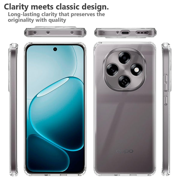 Mobielectro Clear Transparent Shockproof Scratch Resistant Protective Phone Case for Oppo F31 Pro 5G