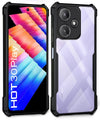 Mobielectro Camera Bump Protection | Slim Stylish 360 Protection Design |Crystal Clear | Shockproof Eagle Back Cover for Infinix Hot 30 PLAY- Black