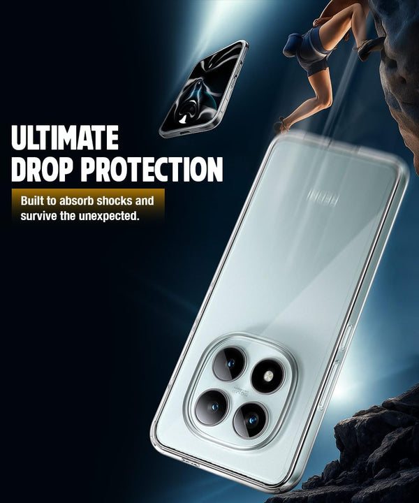 Mobielectro Clear Transparent Shockproof Scratch Resistant Protective Phone Case for Redmi Note 15 Pro
