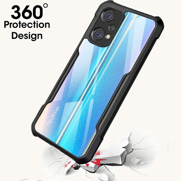 Mobielectro Camera Bump Protection | Slim Stylish 360 Protection Design |Crystal Clear | Shockproof Eagle Back Cover for Realme 9 4G |Realme 9 Pro Plus 5G - Black