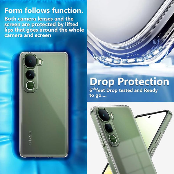 Mobielectro Clear Transparent Shockproof Scratch Resistant Protective Phone Case for Vivo Y400 5G