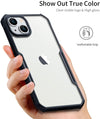 Mobielectro Camera Bump Protection | Slim Stylish 360 Protection Design |Crystal Clear | Shockproof Eagle Back Cover for iPhone 13 - Black