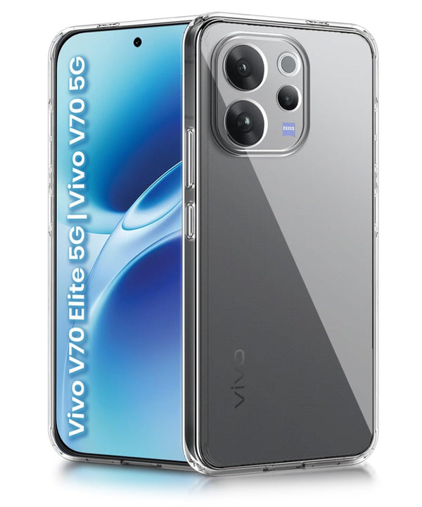 Mobielectro Clear Transparent Shockproof Scratch Resistant Protective Phone Case for Vivo V70 Elite 5G