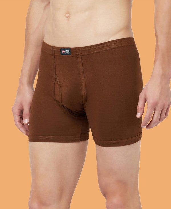 T.T. Mens Jazz Fine Long Inner Elastic TrunkPack Of 2 Musturd-Brown
