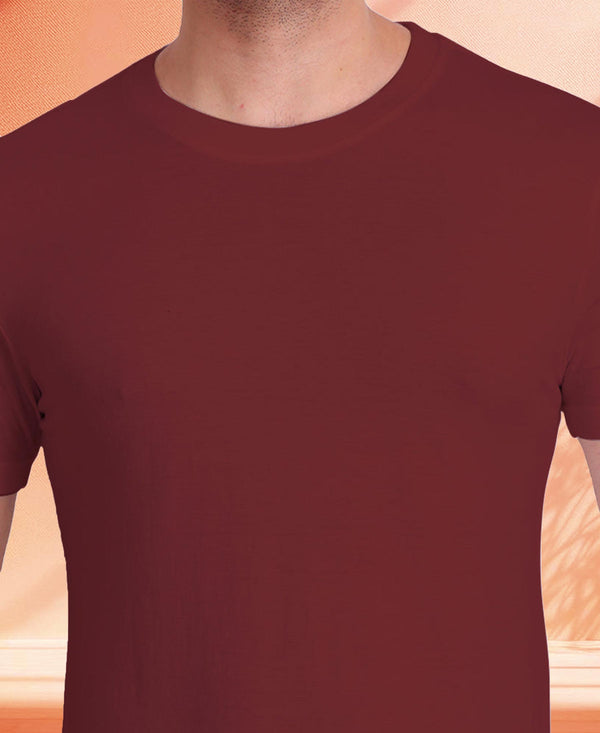 T.T. Poly Men Maroon Quick-Dry Tshirt