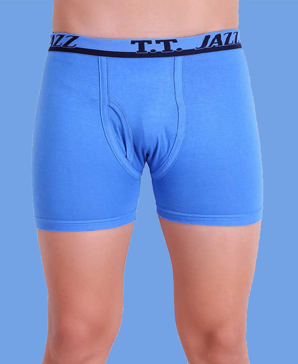 T.T. Men Jazz Top Elastic Trunk Pack Of 3 (Rust - D.Brown - Blue)