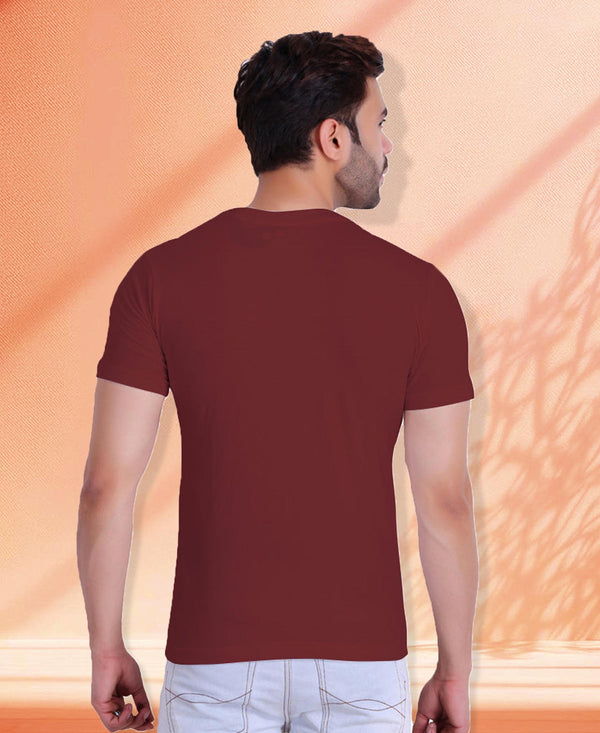 T.T. Poly Men Maroon Quick-Dry Tshirt