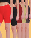 T.T.Pearl Women 100% Cotton Multipurpose Shorts Pack Of 5 Assorted