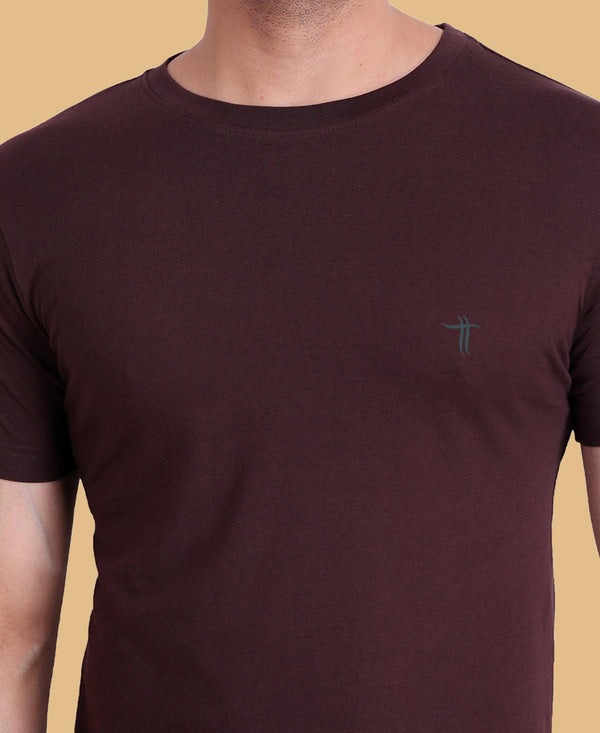 T.T. Cool Men Pack Of 3 T-Shirts Red-Cyan-Brown